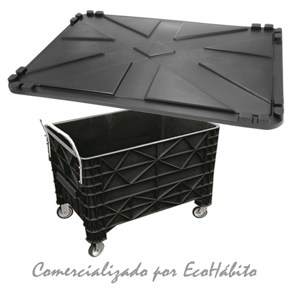 Caixa Plástica 370 Litros com Rodas 2 Caixa 370 L com rodas e tampa