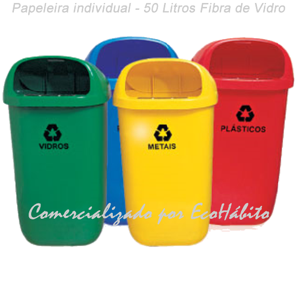 Papeleira 50 litros Fibra de Vidro Fiberglass 1 Papeleira 50 litros fibra de vidro fiberglass